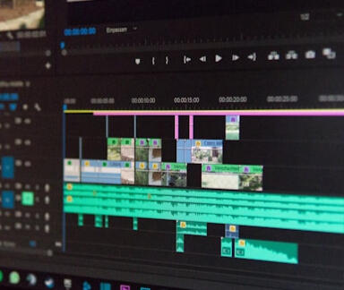 view of video editing software